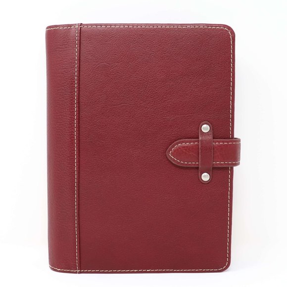 Franklin Covey Accessories - Franklin Covey Classic Size RED Leather Planner